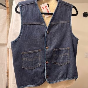 70s sears denim lined vest